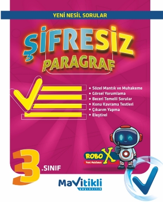 Mavitikli Yayıncılık 3.SINIF ŞİFRESİZ PARAGRAF Kitabı resmi