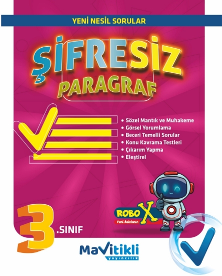 Mavitikli Yayıncılık 3.SINIF ŞİFRESİZ PARAGRAF Kitabı resmi