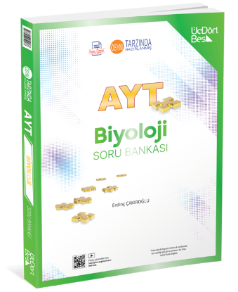 ÜçDörtBeş Yayınları AYT Biyoloji Soru Bankası- GÜNCEL BASKI resmi