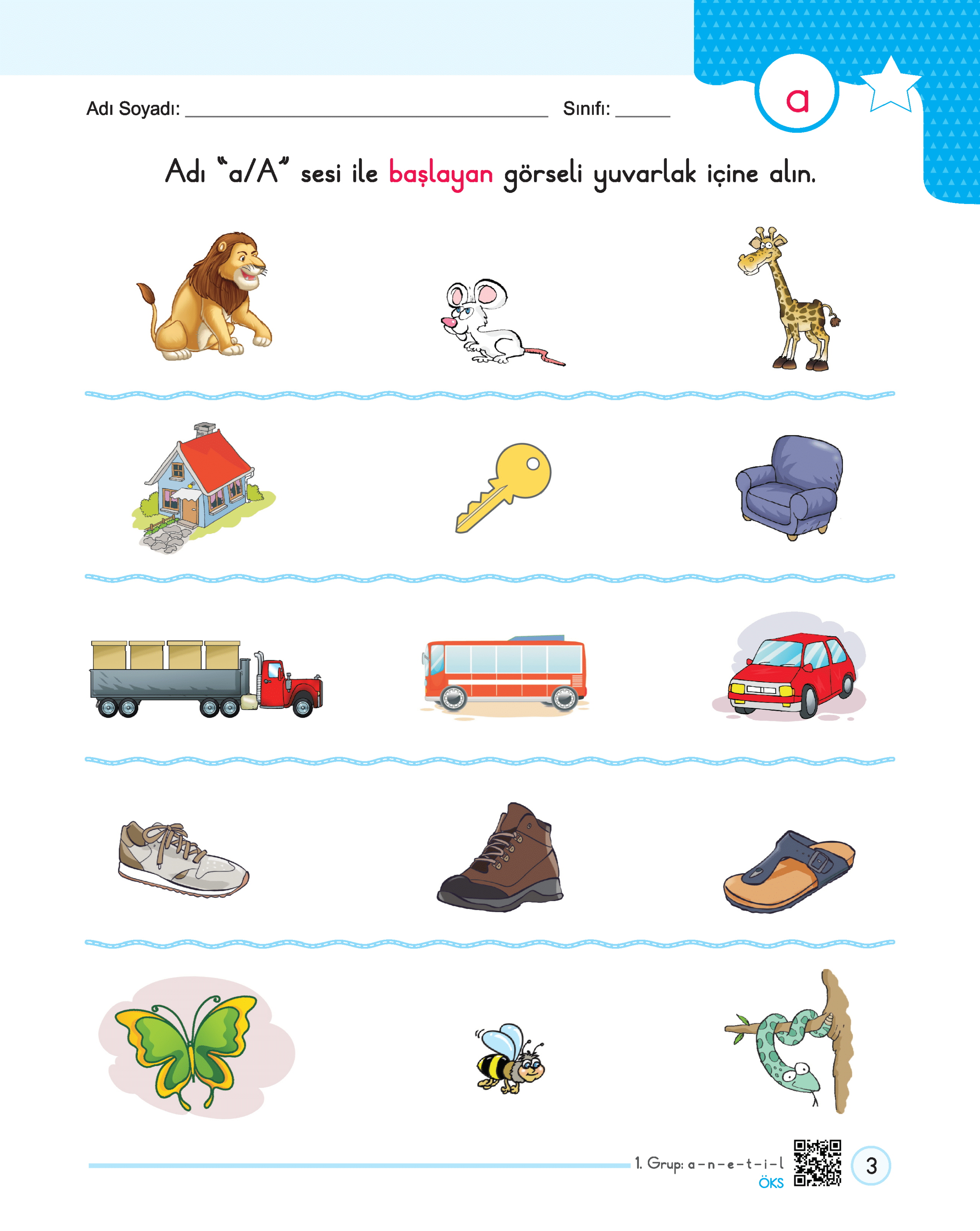 1. Sınıf Okuma Yazma Seti – Görsel Dikte Defterim