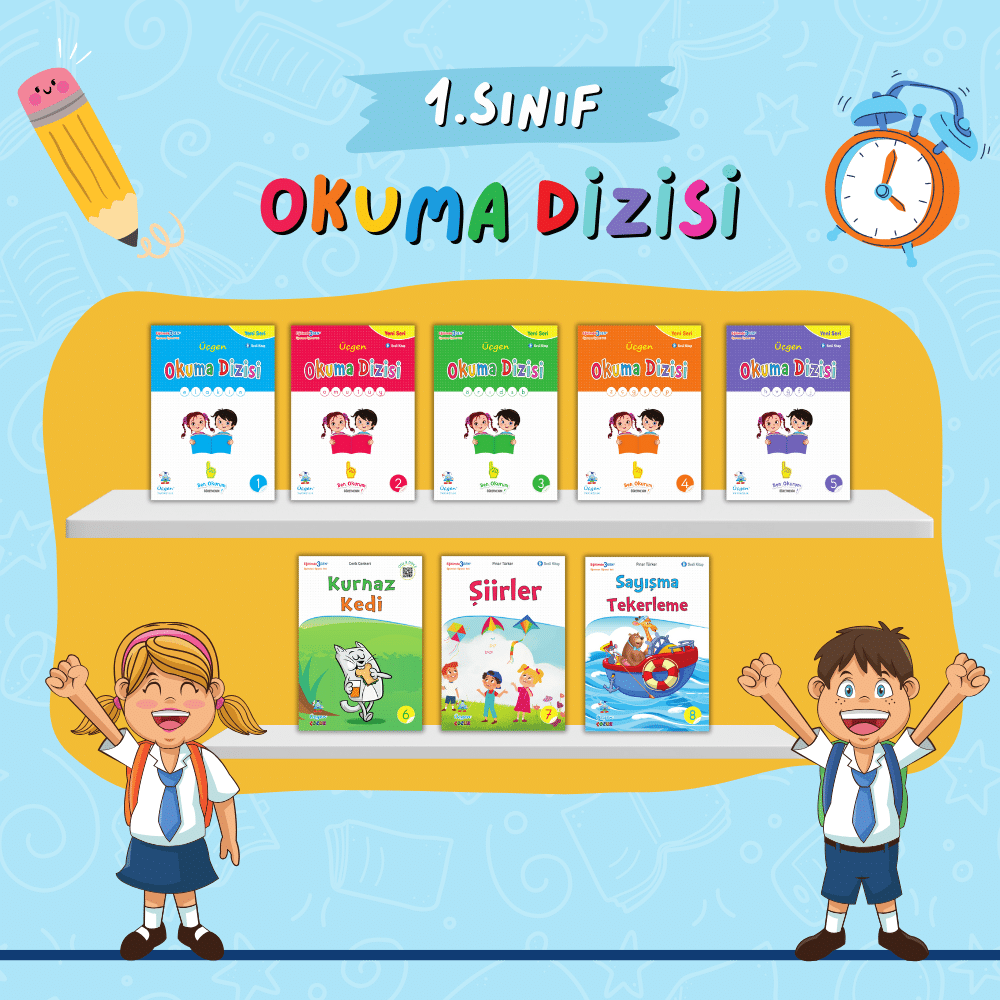 1. Sınıf Okuma Yazma Seti – Okuma Dizisi 8 Kitap