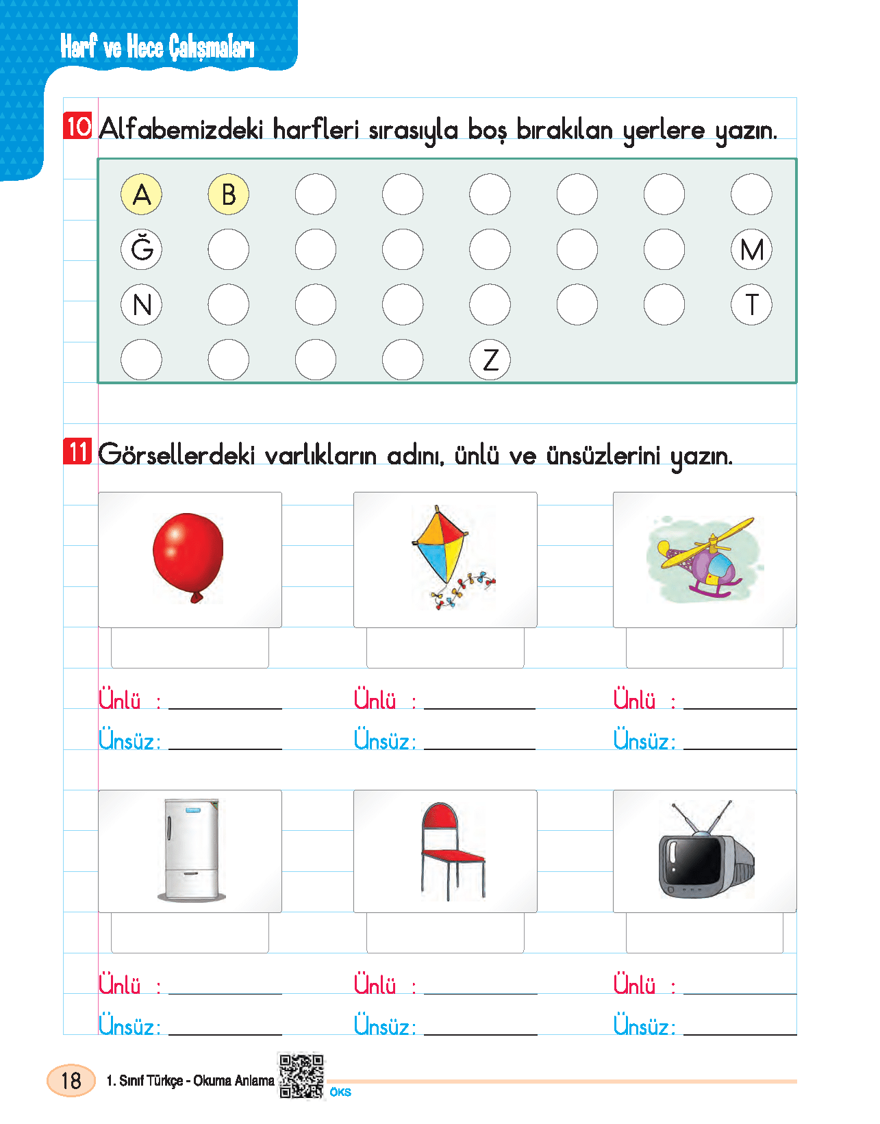 1. Sınıf Türkçe Okuma Anlama
