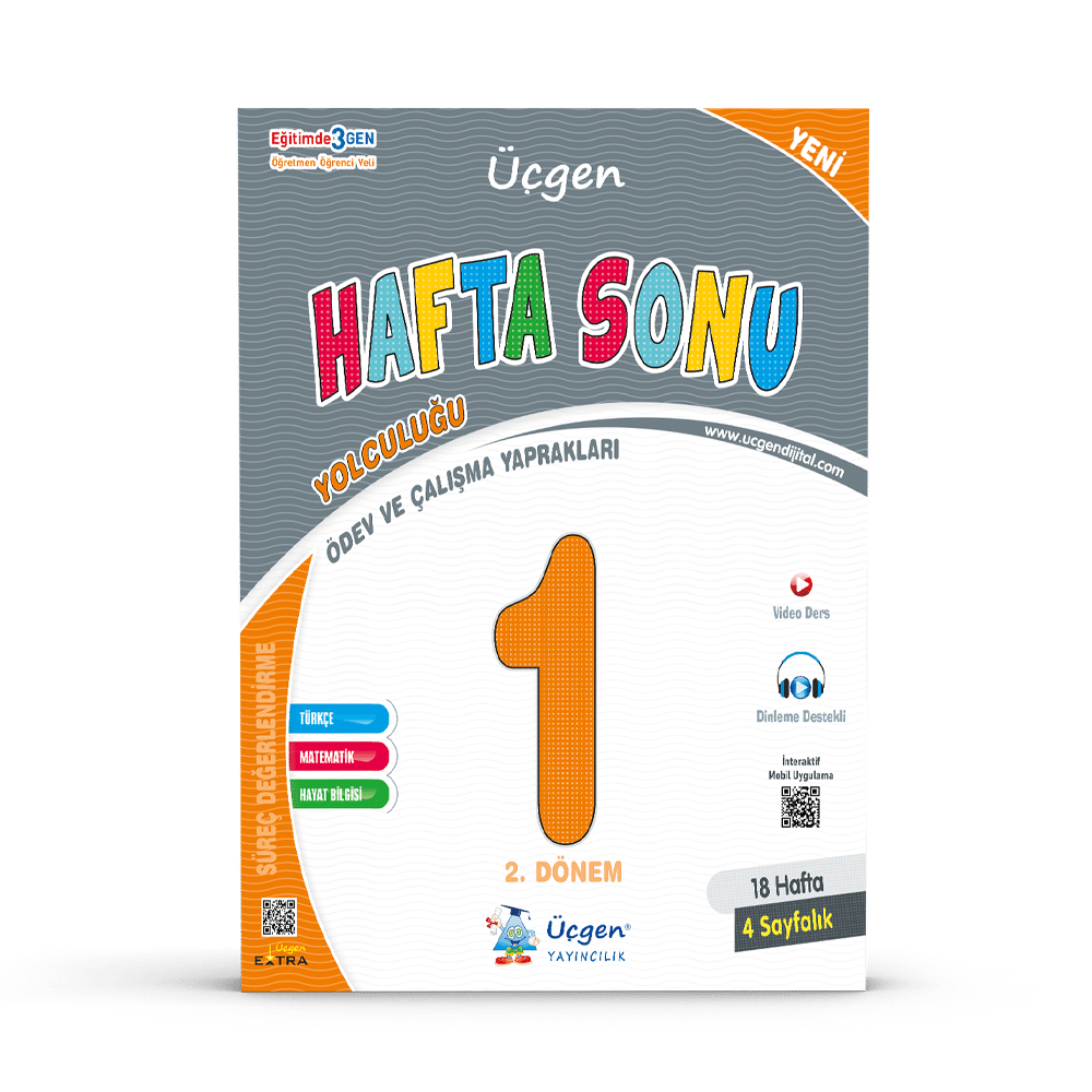 1.Sınıf – Hafta Sonu – 2. Dönem – Ödev ve Çalışma Yaprakları 18 Hafta