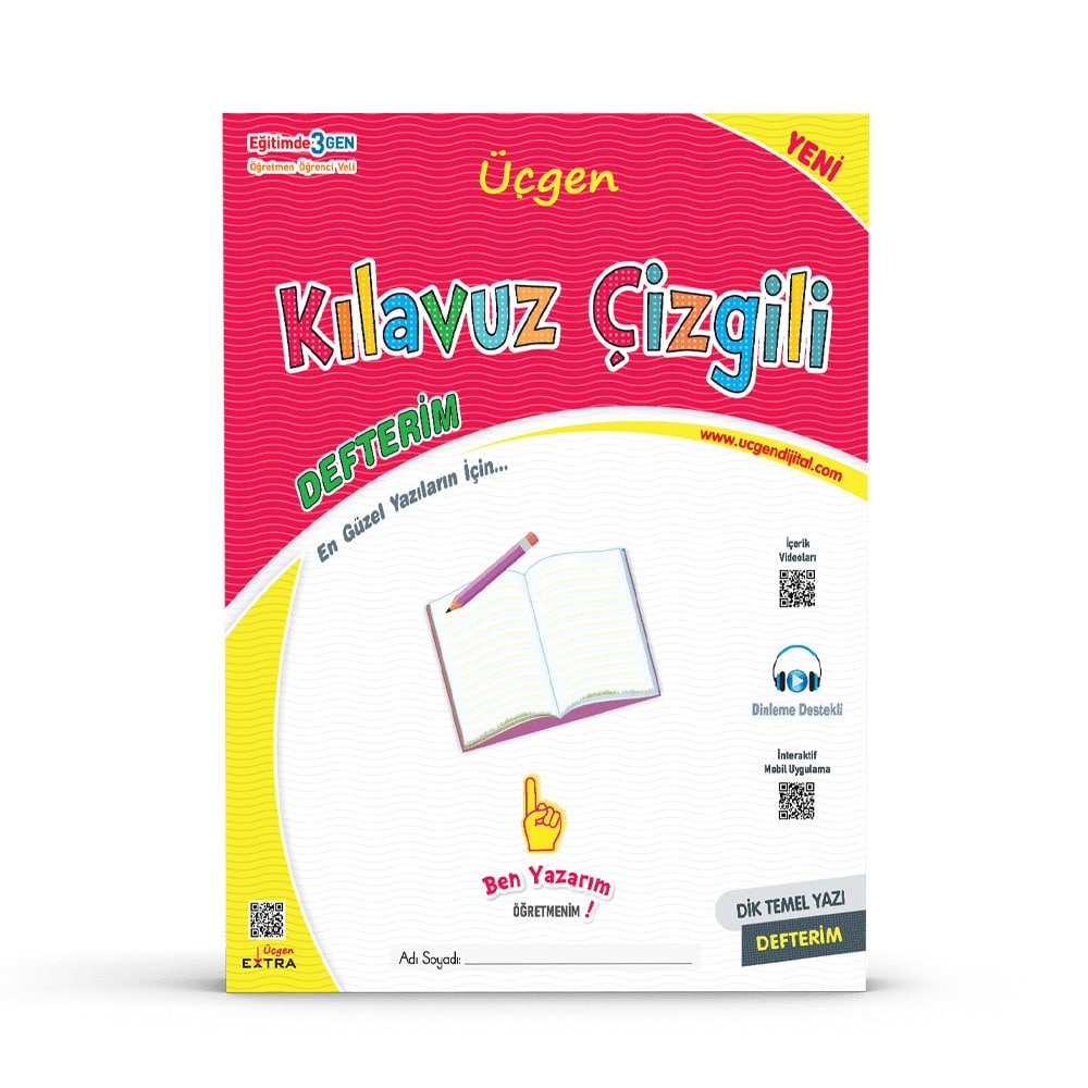 1.SINIF – Kılavuz Çizgili Defterim – 48 Sayfa