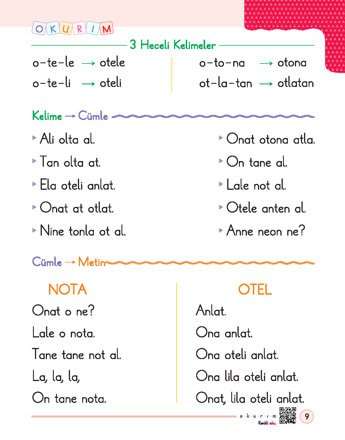 1.Sınıf Okuma Yazma Seti – Heceden Metne Anlamlı Okuyorum