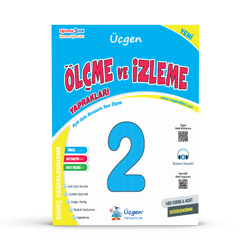 2.SINIF – SÜREÇ ve ÖLÇME DEĞERLENDİRME – Sınav Kitabı – Her Ders için 6 Sınav – Tam Ölçme Yaprakları