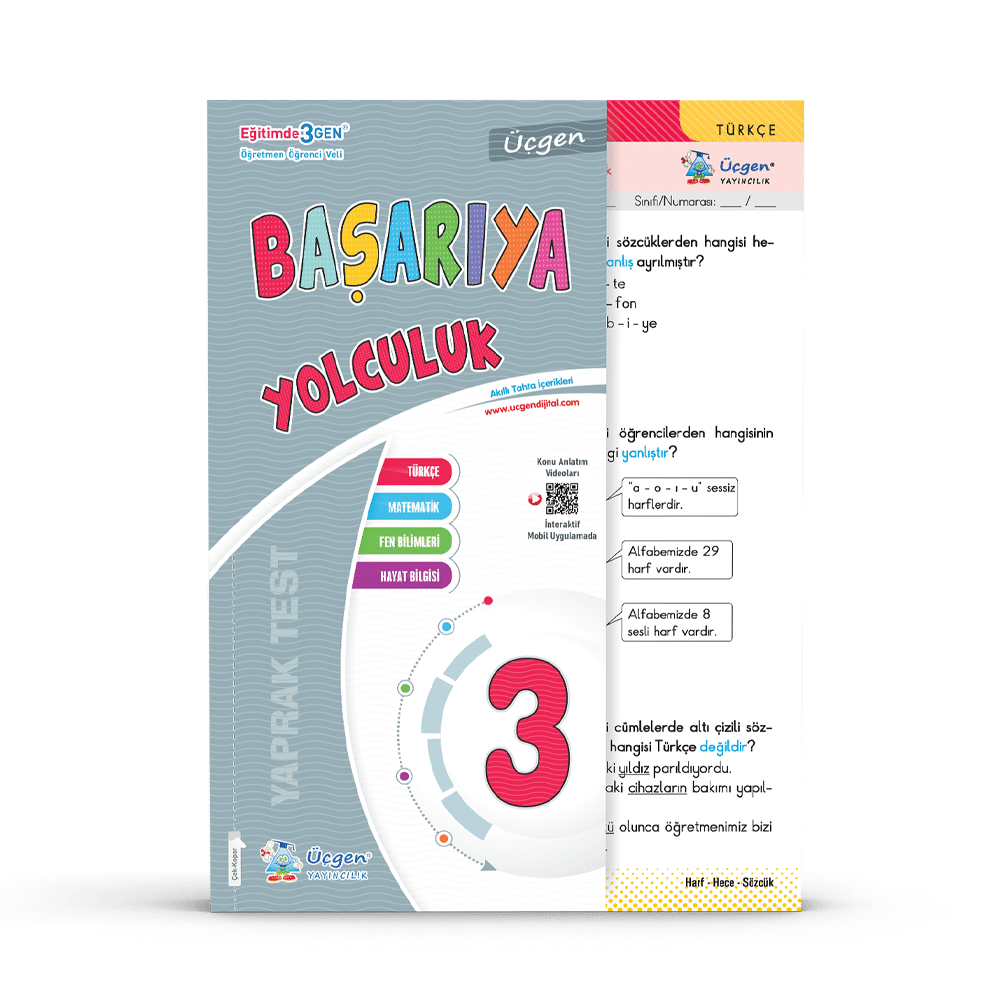 3.SINIF – Başarıya Yolculuk – Yaprak Test