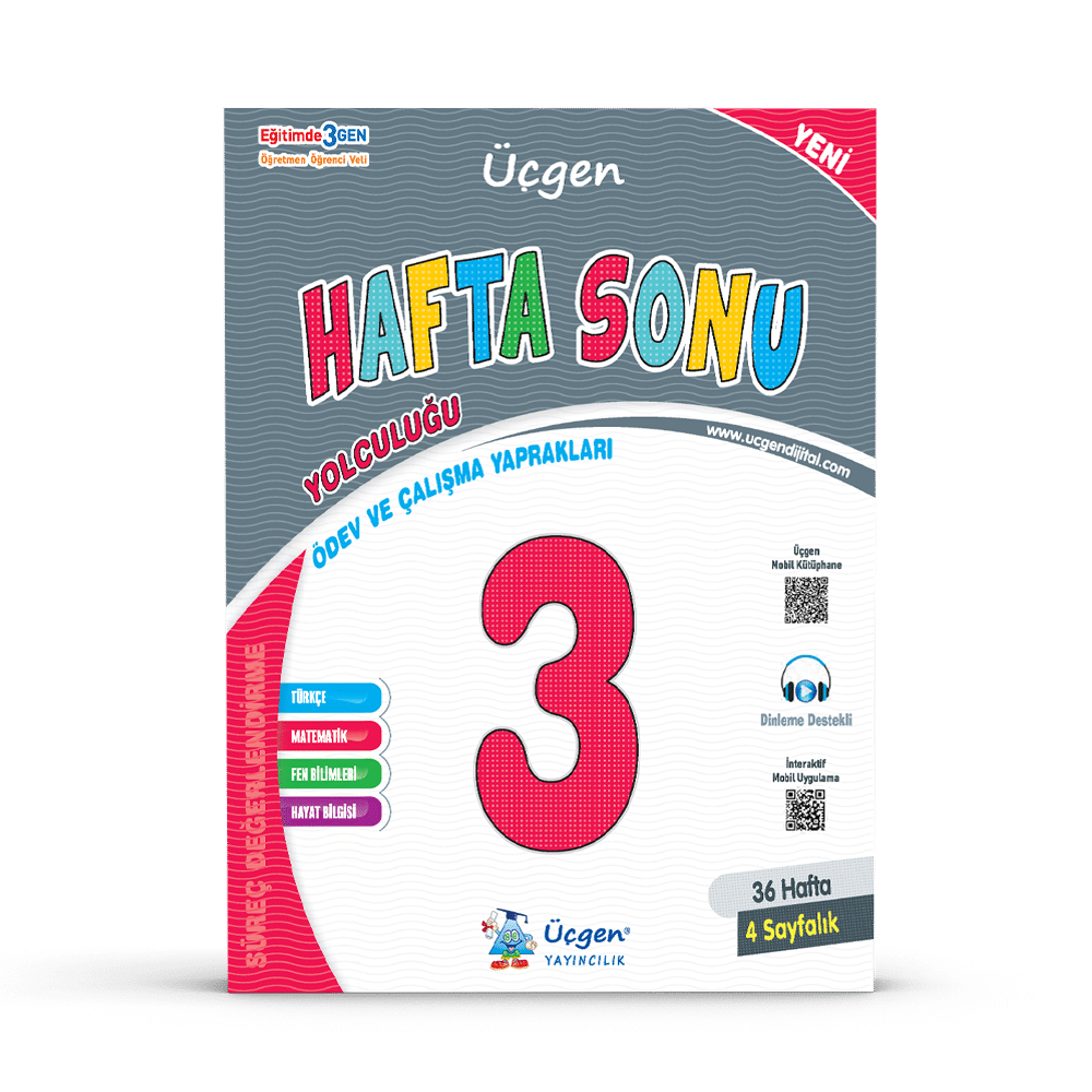 3.SINIF – Hafta Sonu – Ödev ve Çalışma Yaprakları 36 Hafta