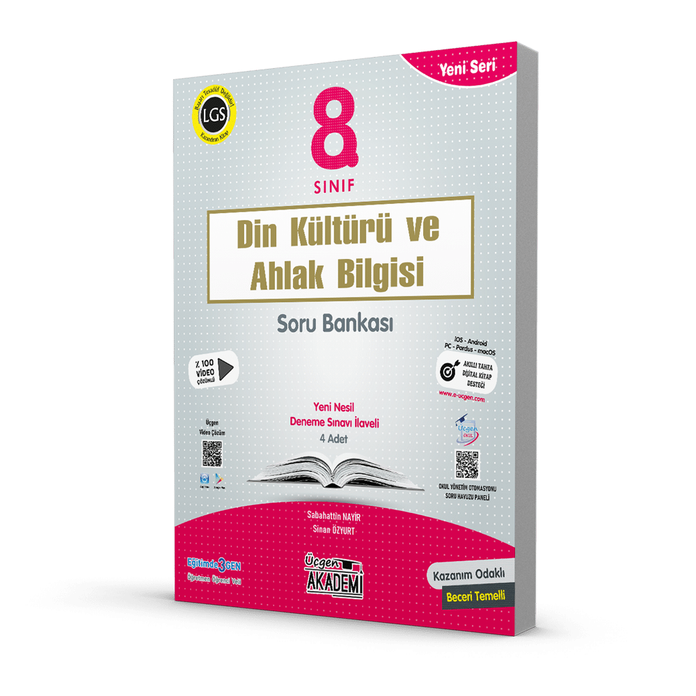 8.SINIF – DİN KÜLTÜRÜ ve AHLAK BİLGİSİ – Soru Bankası + 4 Deneme Sınavı İlaveli