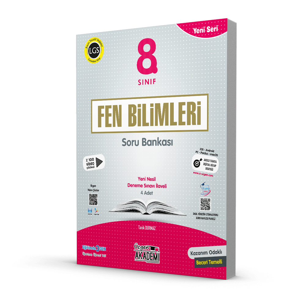 8.SINIF – FEN BİLİMLERİ – Soru Bankası + 4 Deneme Sınavı İlaveli