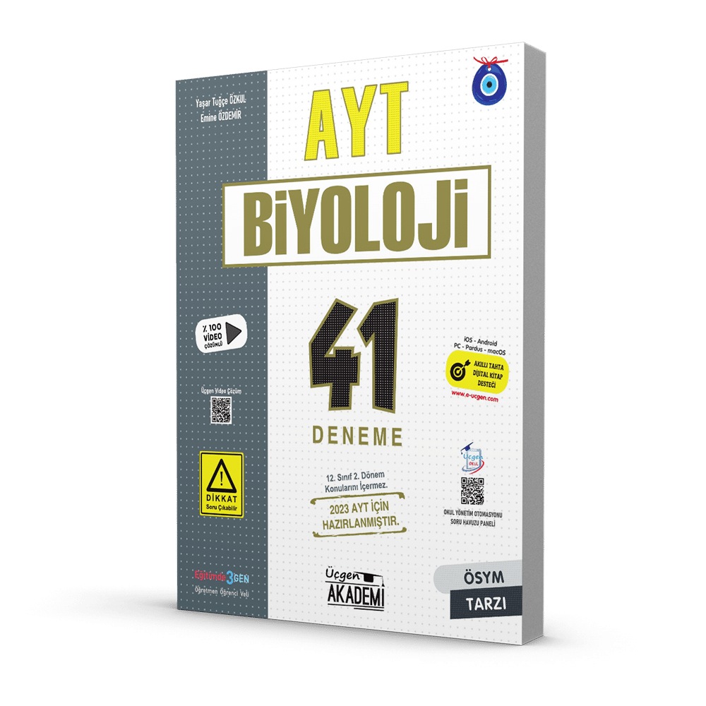 AYT – BİYOLOJİ – 41 Deneme – 1. Dönem Konuları