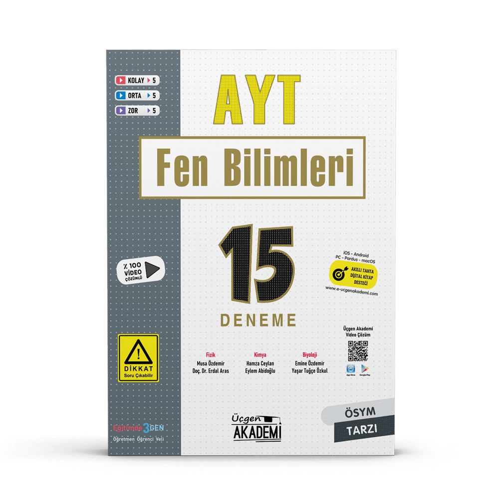 AYT – FEN BİLİMLERİ – 15’li Deneme Sınavı